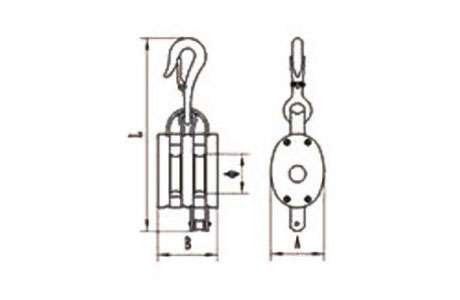 Specifications of Regular Wood Block With Hook Double Sheave-China LG™