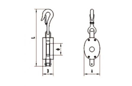 Specifications of Regular Wood Block With Hook Single Sheave-China LG™