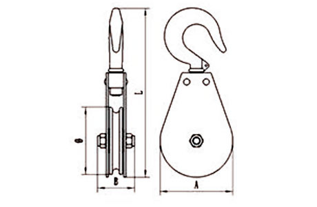 Specifications of Swivel Hook Single Sheave Block-China LG™