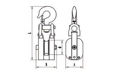 Specifications of Wooden Shell Snatch Block With Self-Locking Hook-China LG™