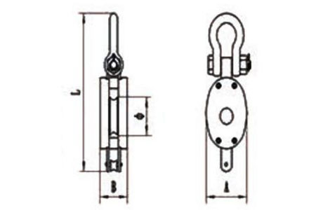 Specifications of Regular Wood Block With Shackle Single Wheel-China LG™