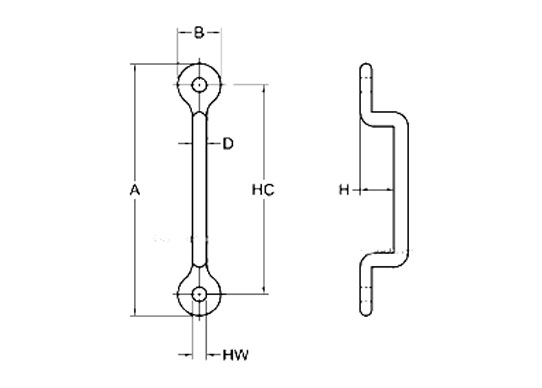 Specifications of Black Coated Eye Strap Staple