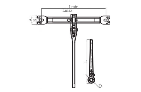 Specifications of G100 Ratchet Load Binder with Clevis