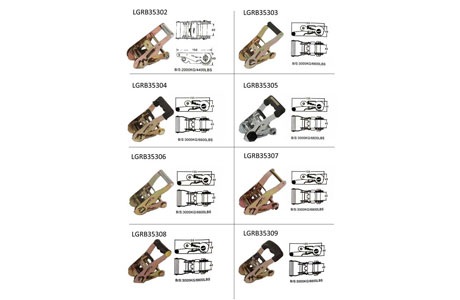 Specifications of Ratchet Buckle & All-Purpose Tie-down Ends