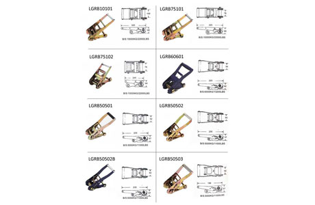 Specifications of Ratchet Buckle & All-Purpose Tie-down Ends