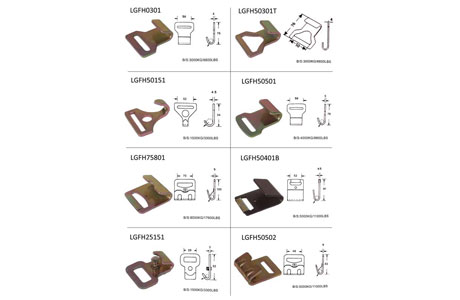 Specifications of Ratchet Buckle & All-Purpose Tie-down Ends
