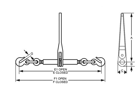 Specifications of Ratchet Load Binders Grade 70 US.Fed.Spec