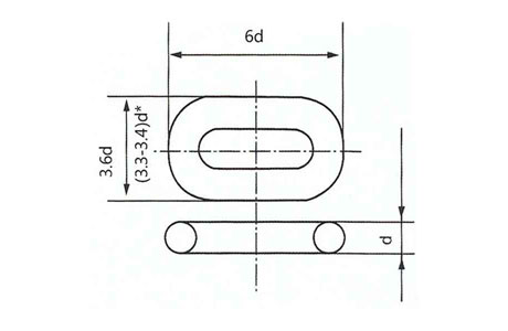 Specifications of Studless Link Anchor Chain Common Link