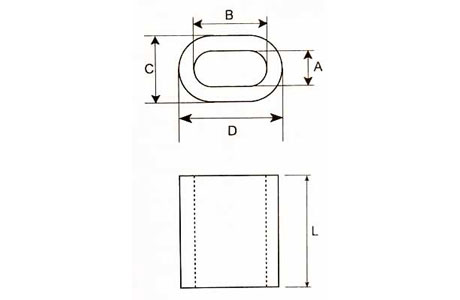 Specifications of Wire Rope Ferrule Aluminium Oval Shape-China LG™