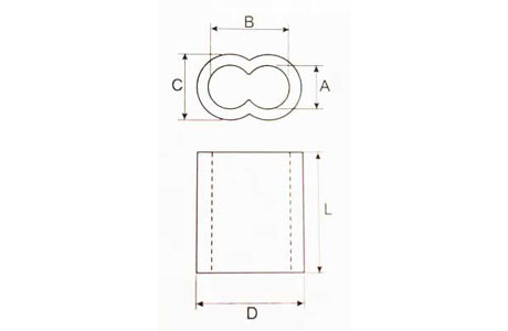 Specifications of Wire Rope Ferrule Copper Hourglass Type-China LG™