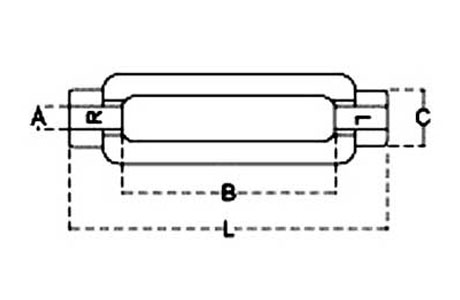 Specifications of Drop Forged Turnbuckle Stainless Steel US Type Body Only