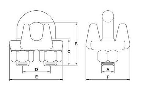 Specifications of Drop Forged Wire Rope Clips G450 Stainless Steel US Type