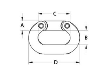 Specifications of Stainless Steel Drop Forged Split Chain Connecting Link