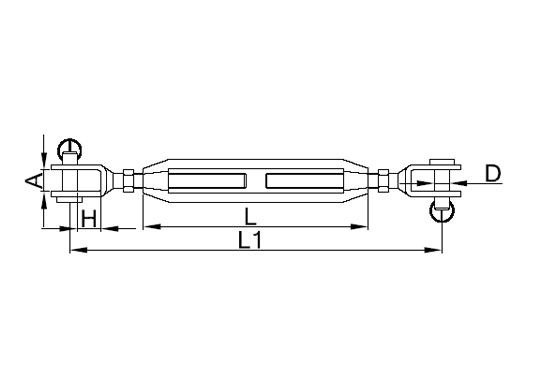 Specifications of Stainless Steel Turnbuckle European Type Jaw & Jaw