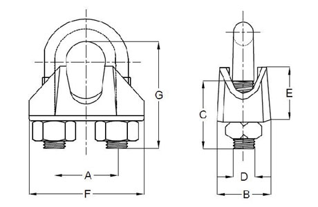 Specifications of Stainless Steel Wire Rope Clips DIN741