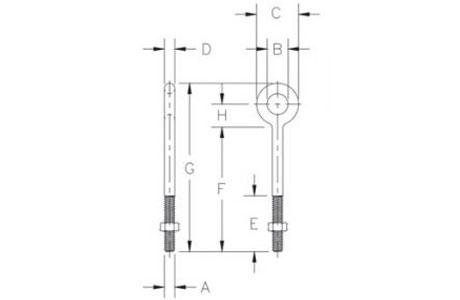 Specifications of Regular Nut Eye Bolts G-291 Stainless Steel–China LG™