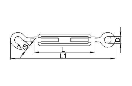 Specifications of Stainless Steel Turnbuckle DIN 1480 Eye-Hook