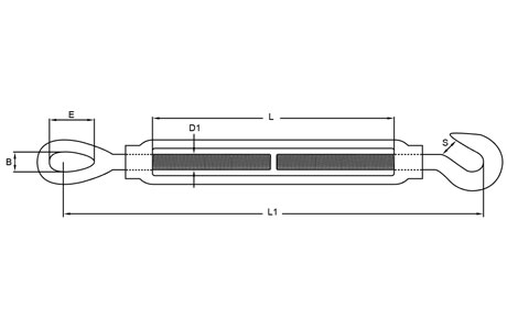 Specifications of Stainless Steel Turnbuckle Eye and Hook US Fed Spec