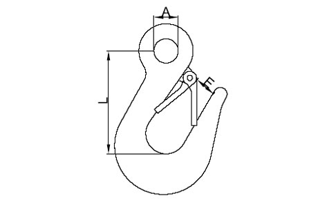 Specifications of Eye Slip Hook with Latch Stainless Steel