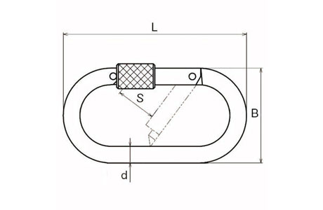 Specifications of Oval Snap Hook with Screw Nut Stainless Steel