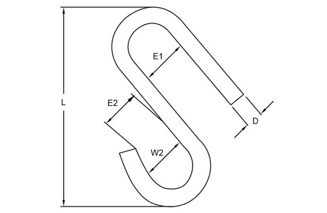 Specifications of Stainless Steel Long Arm S Hooks