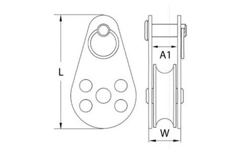 Specifications of Stainless Steel Pulley Block with Removable Pin