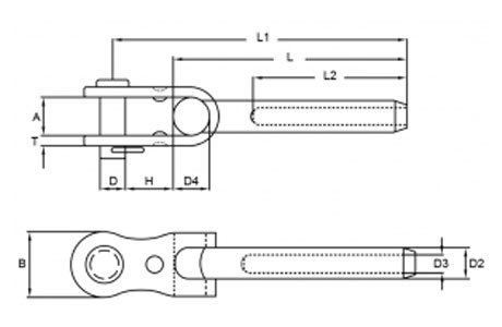 Specifications of Stainless Steel Swage Toggle Terminal U.S. Type(thin-wall)-China LG™