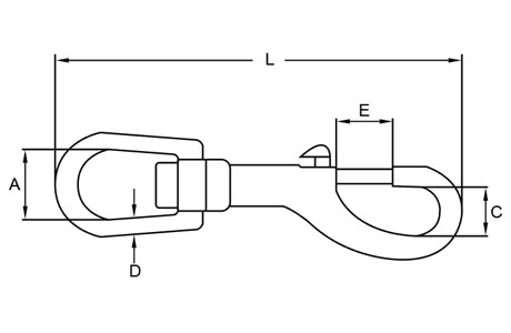 Specifications of Swivel Eye Bolt Snap Hook Stainless Steel