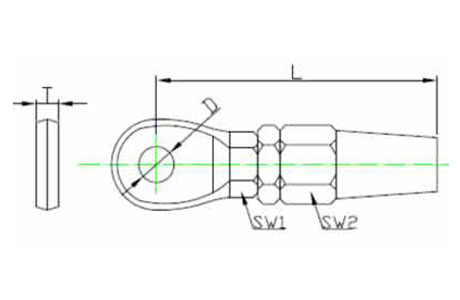 Specifications of Swageless Eye Terminal Stainless Steel Cable Railing Hardware-China