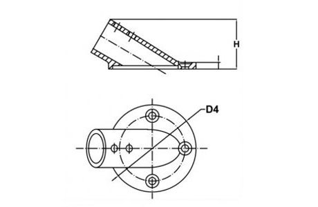 Specifications of Top Boat Flag Pole Socket 30 Degrees-China LG Manufacture