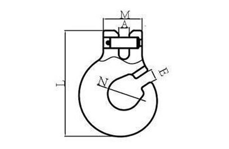 Specifications of G100 Clevis Forest Hook