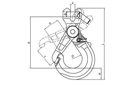 Specifications of G100 Special Clevis Self Locking Safety Hook