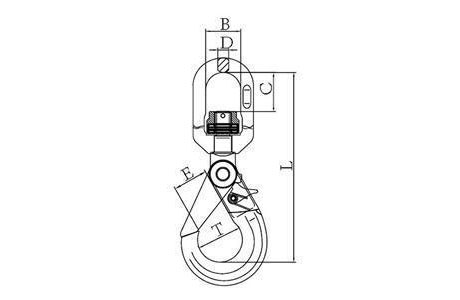 Specifications of G80 Eye Swivel Self-locking Hook with Bearing