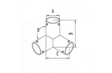 Specifications of Stainless Steel 3 Way Corner Tee Fitting-China LG Supply