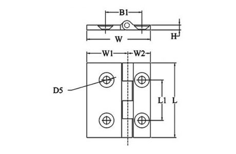 Specifications of Stainless Steel Marine Heavy Duty Butt Hinges-China LG™