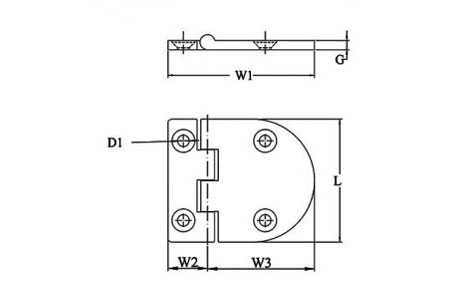Specifications of Stainless Steel Marine Semicircle Hinge-China LG™
