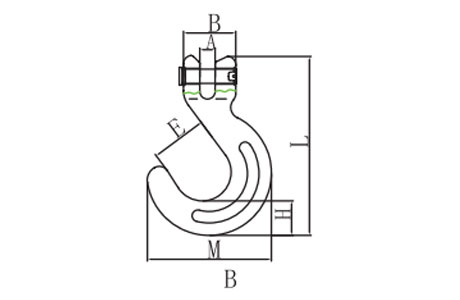 Specifications of G80 Clevis Container Hook