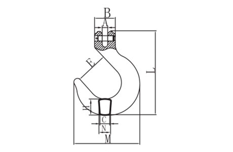 Specifications of G80 Clevis Foundry Hook