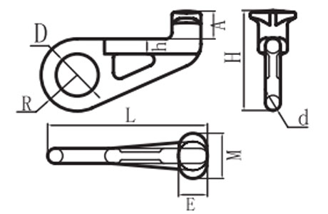 Specifications of G80 Container Hook Straight Type