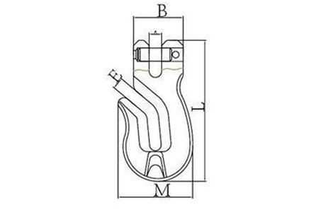 Specifications of G80 Deep Throat Clevis Grab Hook