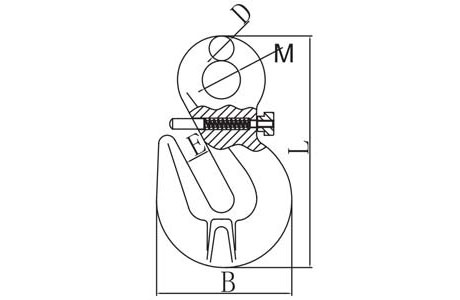 Specifications of G80 Eye Shortening Grab Hook with Safety Pin