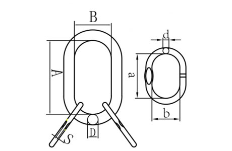 Specifications of G80 Welded Master Link Assembly U.S. Standard