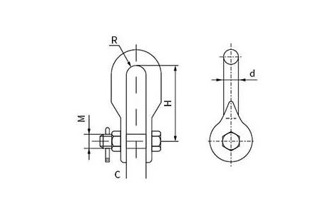 Specifications of U Shape Anchor Shackle Pole Line Hardware-China LG™