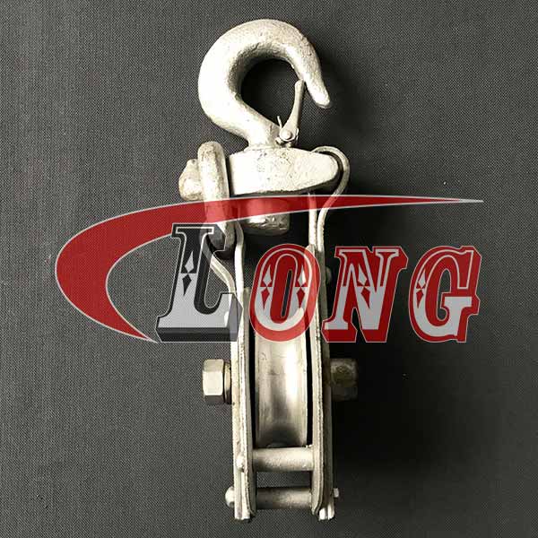 Snatch Block With Hook For Manila Rope-LG RIGGING®