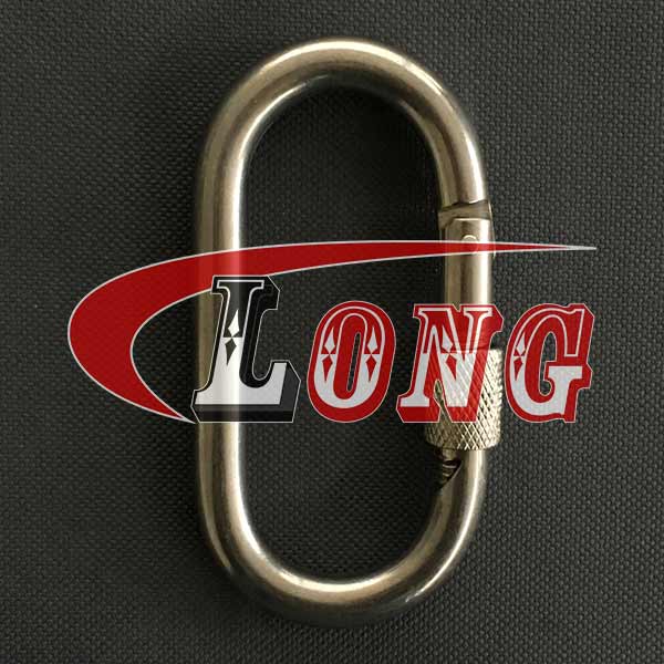 Oval Snap Hook with Screw Nut Stainless Steel
