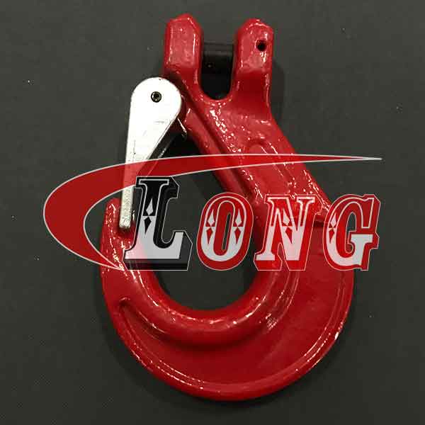 G80 Clevis Sling Hook with Latch (Oval Groove)