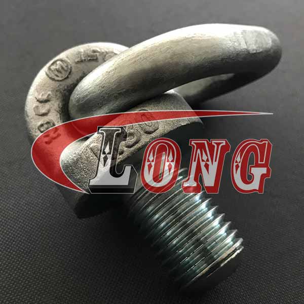 brass eye bolt with nut