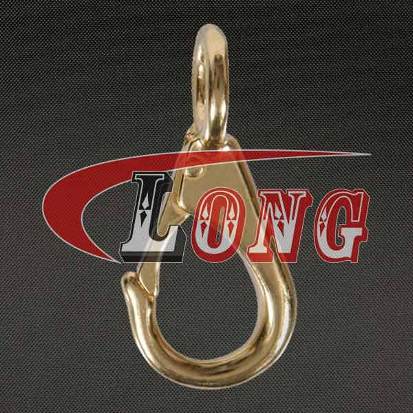 Solid Brass Snap Hook Round Fixed Eye – LG RIGGING®