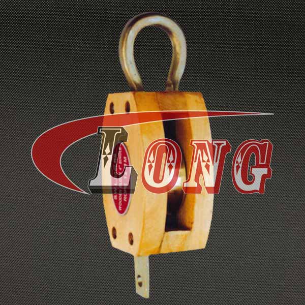 Wooden Pulley With Eye Fixed Bow-LG RIGGING®