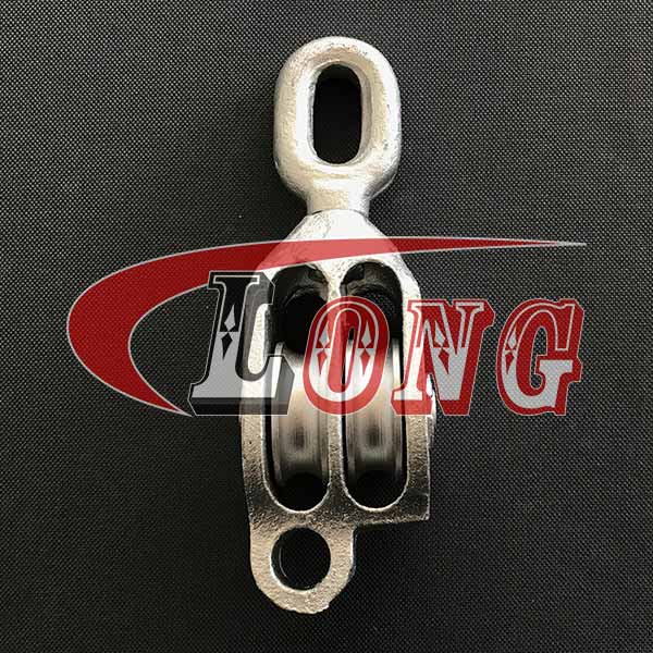 Galvanized Malleable Iron Blocks Oval Eye With Double Sheave-LG RIGGING®